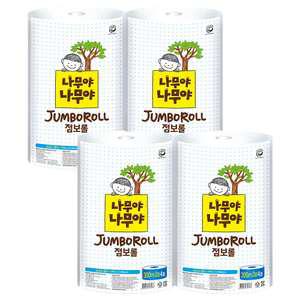 나무야나무야 점보롤 2겹, 300m, 4롤, 4개