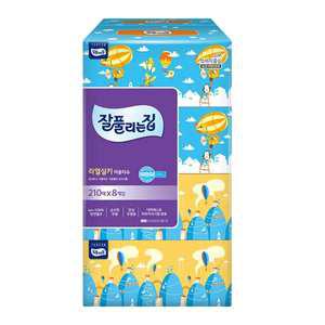 잘풀리는집 리얼실키 미용티슈, 210매, 8입, 1개