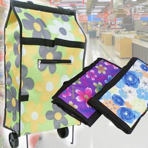 접이식 장바구니카트 방수원단 쇼핑카트 시장바구니 쇼핑백 시장가방 캐리어 손수레  캐리어