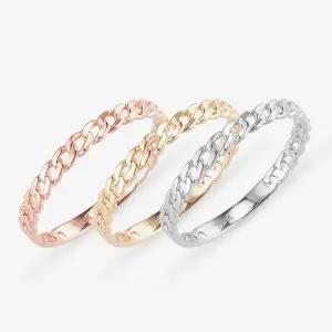 [도로시] 14k 미니 픽스체인 반지