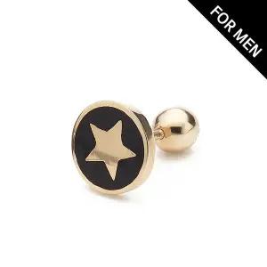 [도로시] 14k 블랙원 스타 피어싱(1개)-남성용 추천