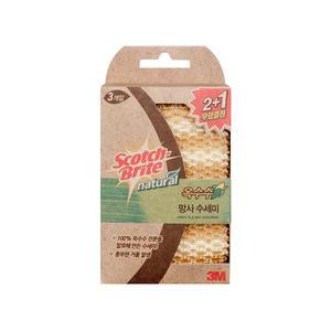 [3M]내츄럴 옥수수 망사수세미 2+1입