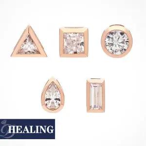 [도로시] 14k 미니멀 베즐 도형큐 펜던트_3type