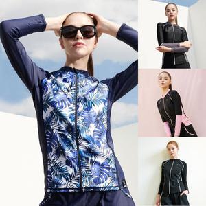 여성 짚업 레시가드 큰사이즈 수영복 상의 SS0010A