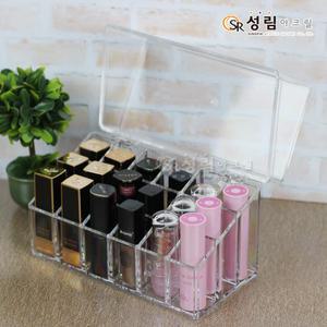 CH 뚜껑형 립스틱 정리대 6X3 투명 아크릴 립스틱 정리함 화장대 정리 화장품 보관