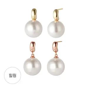 [도로시] 14k 모던 스와진주 귀걸이(10mm)_A타입