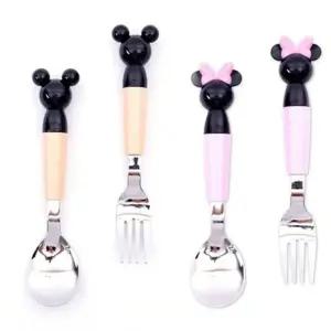 모노아이콘 스푼포크세트 미키마우스 미니마우스 어린이 초등학생 유아 수저포크세트