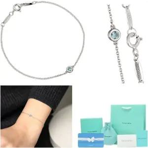 여자 티파니 아쿠아마린 바이더야드 팔찌 블루 실버 선물 생일 기념일 여자친구 와이프