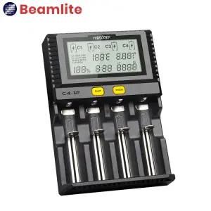 [C4-12] 리튬이온 배터리 고속 충전기 18650 21700 26650 만능 충전기 4개 동시충전 KC안전인증