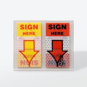 [기타][엠플래그] 사인 인덱스 지그재그 44x24mm 40매x2색(MP4424-SIGN)