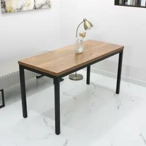 조립식 철제 프레임 일자형 컴퓨터 책상 1300 x 550 필름 코팅 매끈한 표면 데스크