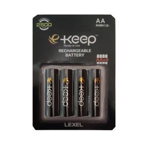 LEXEL 렉셀 E-KEEP AA 2500mAh  고용량 충전지 - 4알