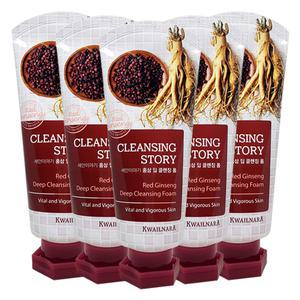 과일나라 세안이야기 딥클렌징폼 홍삼 120g x5개