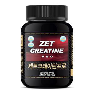 제트크레아틴프로 1000mg 180정 모노 100% 운동전 에너지 보충제 헬스 부스터