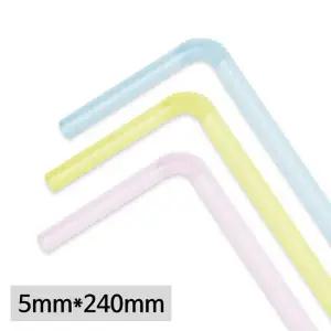 [해피팩]5mm 자바라 빨대 파스텔 벌크포장 1박스 10000개 일회용 스트로우