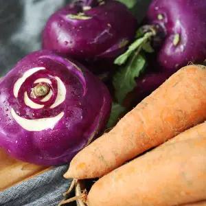 [친환경팔도][팔도농장] 아삭 달콤한 햇 콜라비 3kg + 당근 3kg