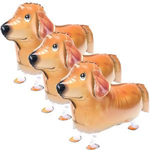 파티팡 동물은박풍선 걸어다니는 강아지 리트리버 산보풍선, 3개