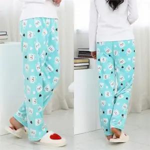 [오노마] ONM 귀염 토끼 포인트 겨울철 극세사 수면바지 블루 (S8649746)