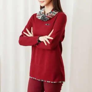 [까르죠아]스카프 폴라 롱 블라우스 빅사이즈 티셔츠 미시 여성 중년 마담 엄마옷 50대 60대 겨울 가을