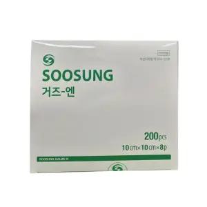 수성 접은거즈 10cmx10cmx8p 200매 부직포 소독 드레싱 가아제