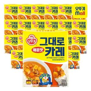 [본사직영] 오뚜기 그대로카레 매운맛 200g, 24개