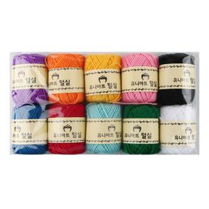 유니아트 털실 혼합 목도리 모자 인형 뜨개질실