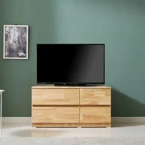 [팀버애니스]2단 원목 거실장 서랍 러버 1000 (원색) 팀버스리빙