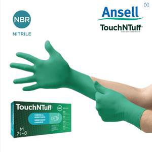 니트릴장갑 100매 안셀 터치앤터프 92-600 녹색 고무장갑 일회용