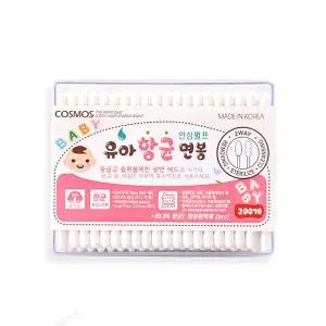 코스모스 유아 항균면봉200p 세균없는 굴곡국산면봉