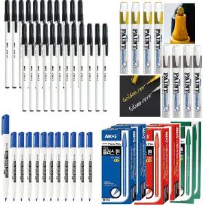 초핫딜 볼펜 더블클립 플러스펜 페인트마카 물감