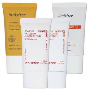 2개 이니스프리 톤업 노세범 선스크린 롱래스팅 선크림