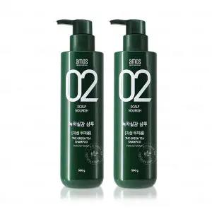 아모스 녹차실감 샴푸 지성용 500g 1+1