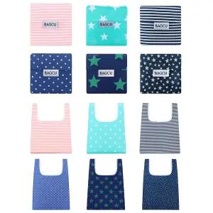 패턴 포켓 장바구니 휴대용장바구니 시장가방 쇼핑백 타포린백 부직포가방 인쇄가능