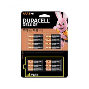 듀라셀 알카라인 디럭스 AAA 1.5V 8+6 14개입