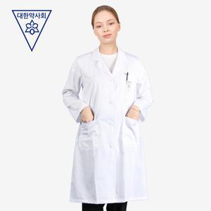 30수 여 약사가운 대한약사회 마크 약국 긴팔 롱가운 MD10