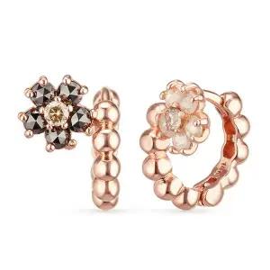 [도로시] 14k 사이드 블루밍 링귀걸이(다이아몬드)