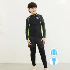 [아웃도어스/베이직 엘르]베이직엘르 남아동 집업 래쉬가드 비치반바지 워터레깅스 세트 BEB-W702K