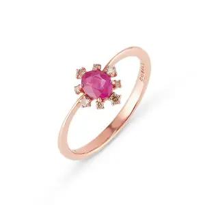 [도로시] 18k 레이디시 루비 다이아몬드 반지(천연석)