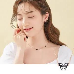 [도로시] 18k 아이레 나비 티어 드롭 타투 목걸이