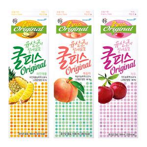 동원 소와나무 쿨피스 3종 930ml (복숭아 2개 + 자두 2개 + 파인애플 2개) 총 6개 무배 냉장배송