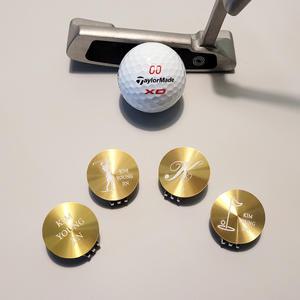 라헤로이 골프 이니셜 자석 볼마커 골드 이름 각인 선물 제작