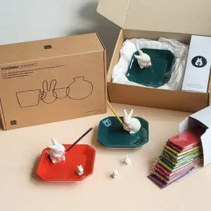 [텐바이텐]토끼인센스스틱홀더(팔각) + 스틱12세트(120개) + 선물포장