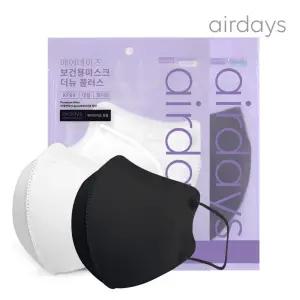 에어데이즈 KF94 마스크 더뉴 플러스 대형 50매 / 화이트 블랙 (특대형)
