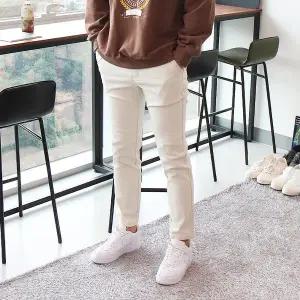 [우기브로]WDK 남자 빅사이즈 오비 밴드 면스판 포켓 디테일팬츠