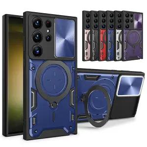 갤럭시S25 S24 S23 S22 S21 S20 플러스 울트라 엣지 FE 마그네틱 링 거치대 슬라이드 카메라 풀커버 케이스