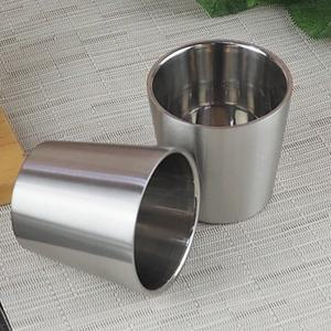 업소용 이중 스텐 24종 물컵 진공 스텐컵 무광 (식당 병원 학교 급식용) 72x70mm