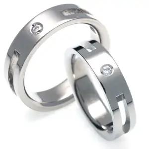 T-328 DIA CO 다이아몬드 티타늄 커플링 반지 이니셜무료 무료배송 맞춤제작 평생AS