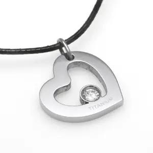 TSP-509 티타늄 하트 펜던트 목걸이 무료배송 평생AS