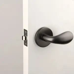 엔젤금속 시그니처 SSL 2963  다크그레이 버튼형 방문손잡이 화장실 욕실 나무문 ABS도어 도어핸들  문고리