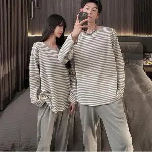 [오노마] ONM 신혼부부 남녀공용 라운드넥 긴팔 긴바지 잠옷 홈웨어 (S11871260)